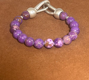 Phosphosiderite Bead Bracelet by Gloria Sawin and John Hull