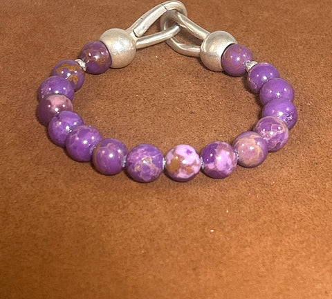 Phosphosiderite Bead Bracelet by Gloria Sawin and John Hull