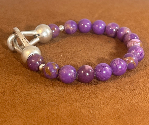 Phosphosiderite Bead Bracelet by Gloria Sawin and John Hull