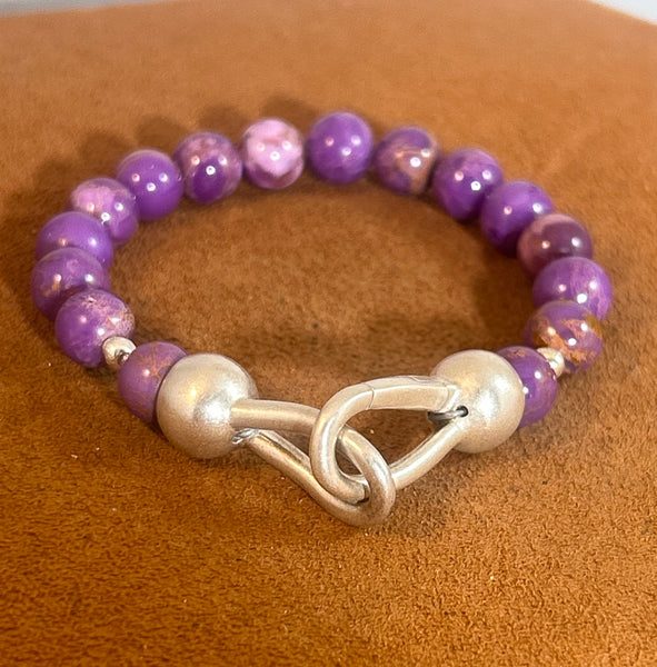 Phosphosiderite Bead Bracelet by Gloria Sawin and John Hull