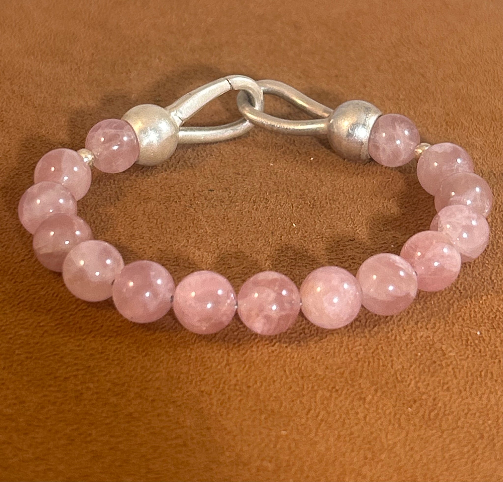 Rose Quartz Spirit Bead Bracelet by Gloria Sawin and John Hull