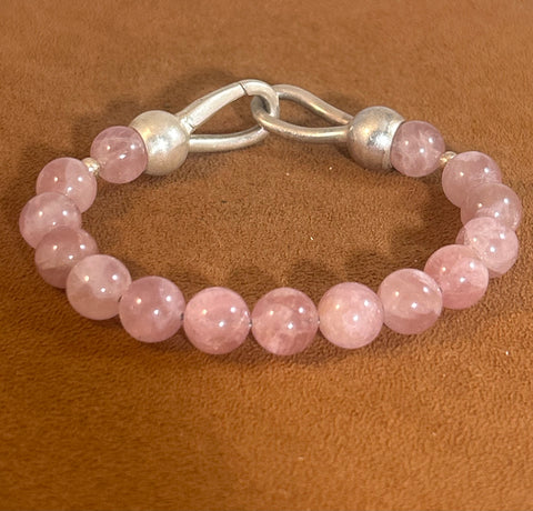 Rose Quartz Spirit Bead Bracelet by Gloria Sawin and John Hull