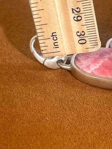 Rhodochrosite Heart Pendant by Gloria Sawin and John Hull