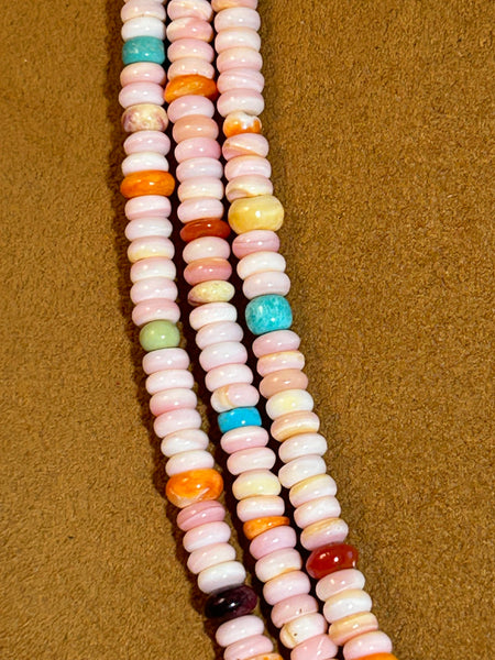 Three Strand Pink Coral Necklace by Don Lucas