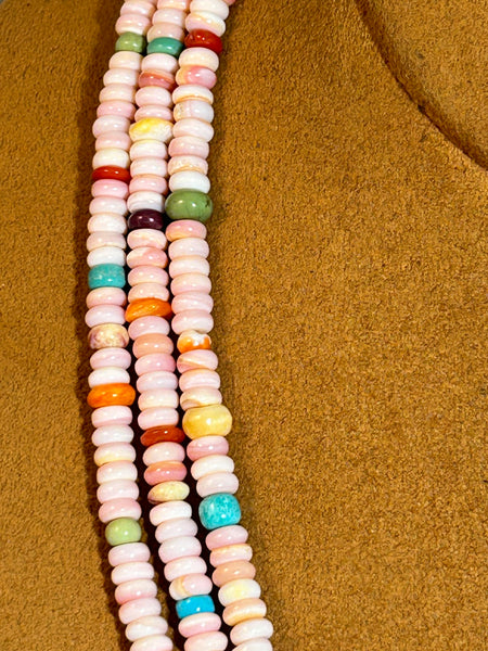 Three Strand Pink Coral Necklace by Don Lucas