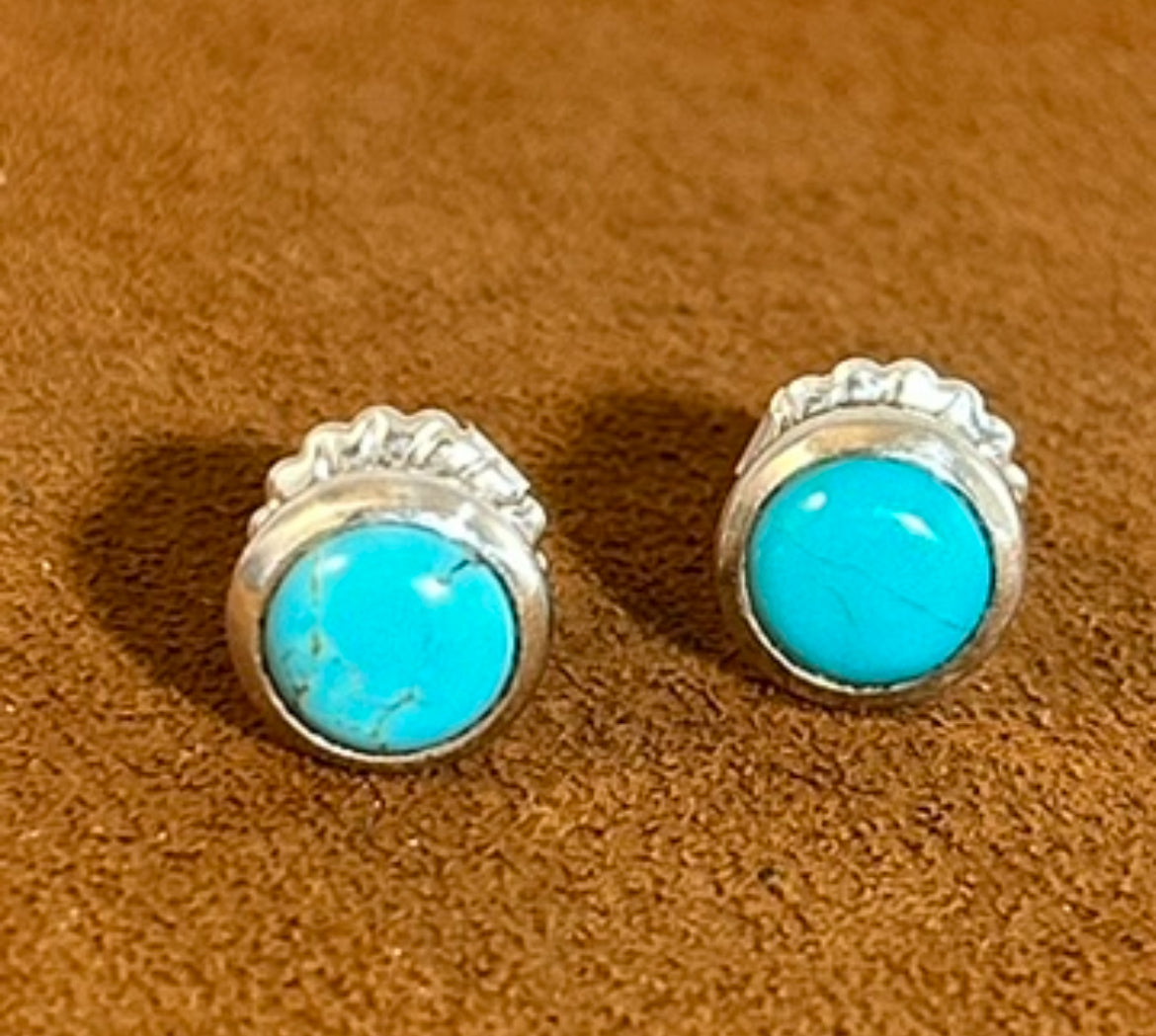 Turquoise stud Earrings by Dennis Hogan