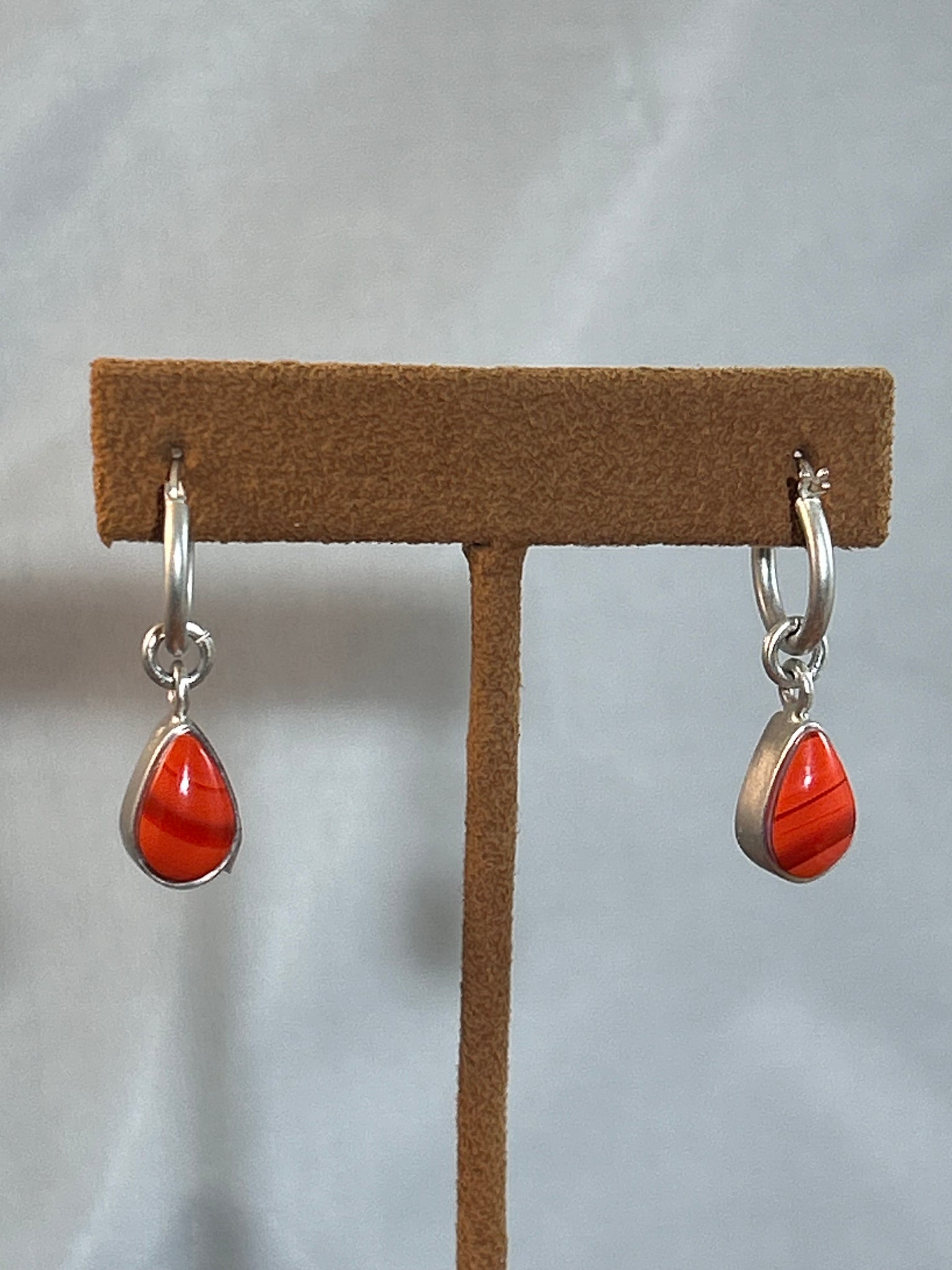 Reversible Rosarita and Turquoise Earrings by Gloria Sawin and John Hull