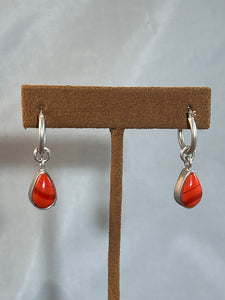 Reversible Rosarita and Turquoise Earrings by Gloria Sawin and John Hull