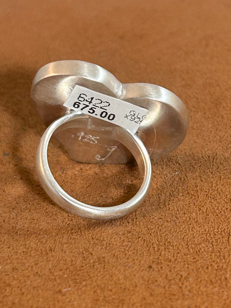 Heart Mother of Pearl Ring by Gloria Sawin and John Hull