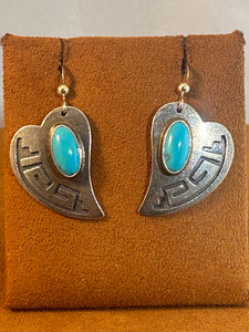 Leaning Heart Earrings by Everett and Mary Teller