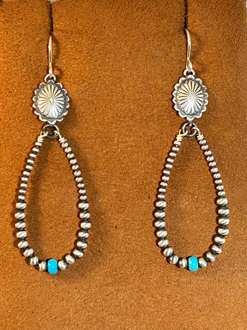 Hoop Concho Bead Earrings By Kevin Randall Studios