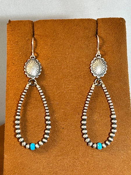 Hoop Concho Bead Earrings By Kevin Randall Studios