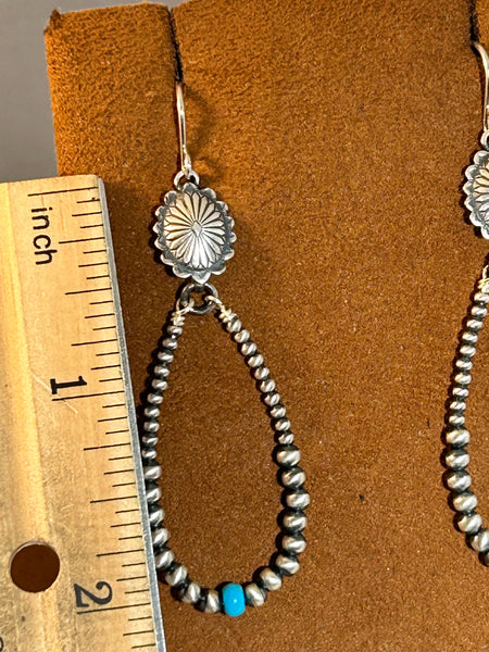 Hoop Concho Bead Earrings By Kevin Randall Studios