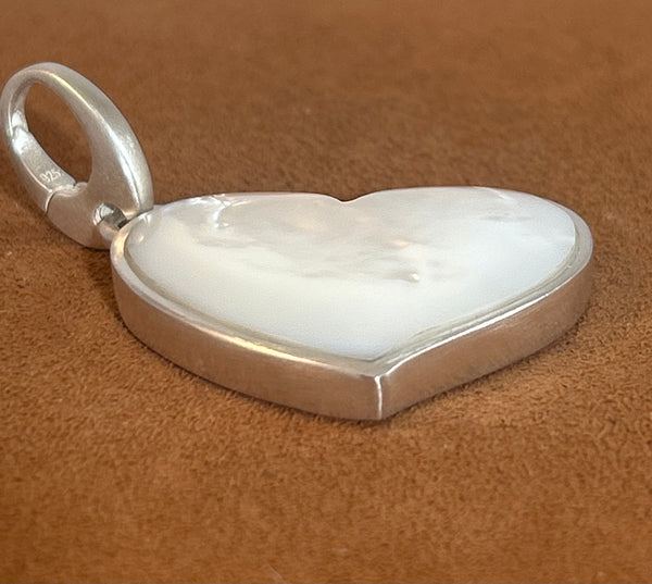 Mother of Pearl Heart Pendant by Gloria Sawin and John Hull