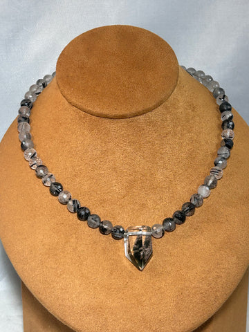 Phantom Quartz Necklace by Gloria Sawin and John Hull
