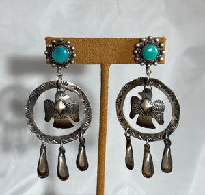 Vintage Fringe Thunderbird Earrings