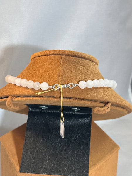 White Jade with Tourmaline Necklace by Gloria Sawin
