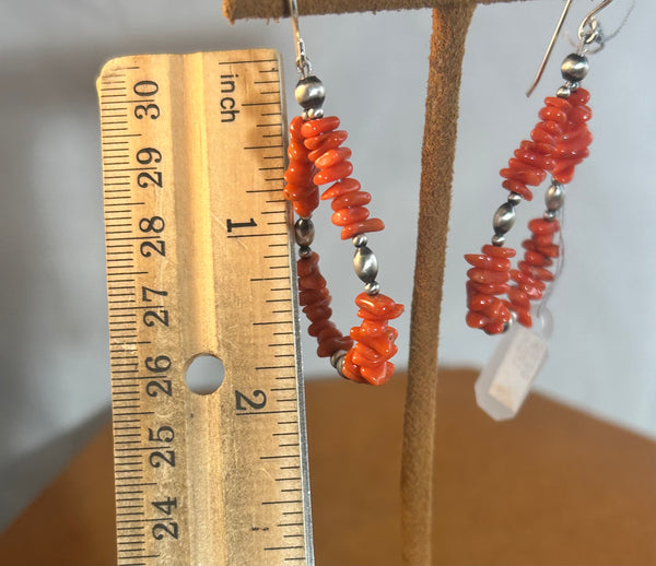 Hoop Coral Sterling Silver Earrings by Kevin Randall Studios