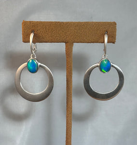 Hoop Opal Earring by Gloria Sawin and John Hull