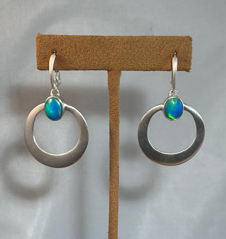 Hoop Opal Earring by Gloria Sawin and John Hull
