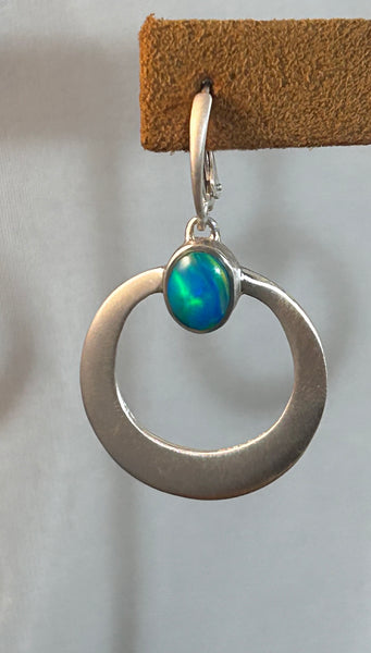 Hoop Opal Earring by Gloria Sawin and John Hull