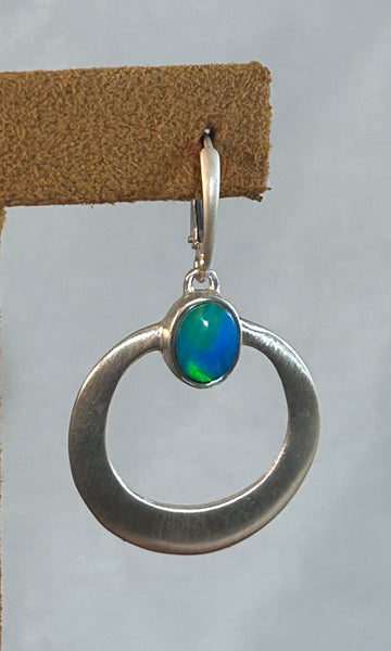 Hoop Opal Earring by Gloria Sawin and John Hull