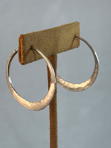 Hammered Hoop Earrings by Gloria Sawin and John Hull