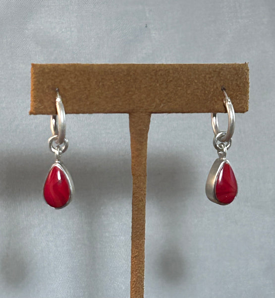 Reversible (2 in 1) Turquoise and Rosarita Earrings by Gloria Sawin and John Hull