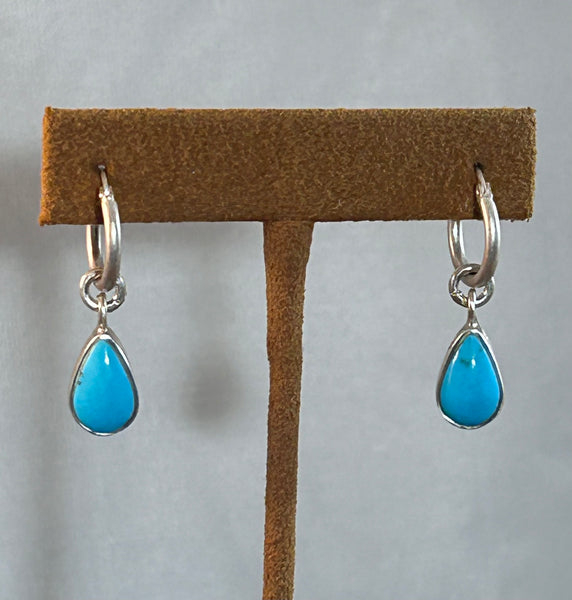 Reversible (2 in 1) Turquoise and Rosarita Earrings by Gloria Sawin and John Hull