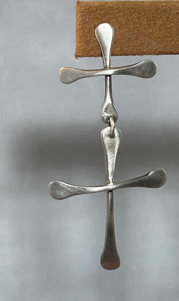 Double Cross Earrings by Gloria Sawin