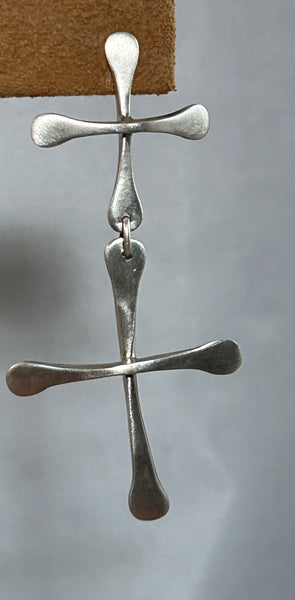 Double Cross Earrings by Gloria Sawin