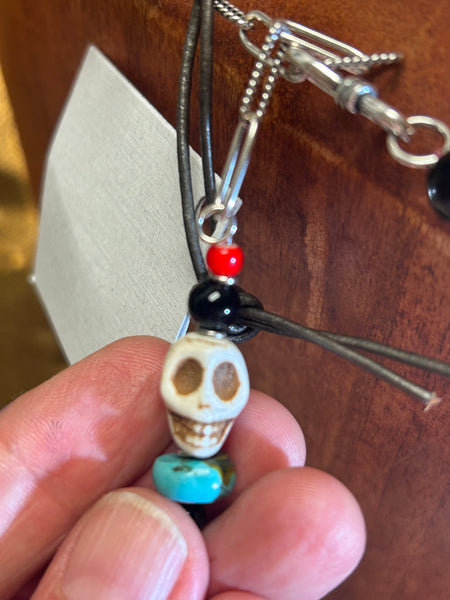 Day of the Dead Charm Necklace by Kim Yubeta