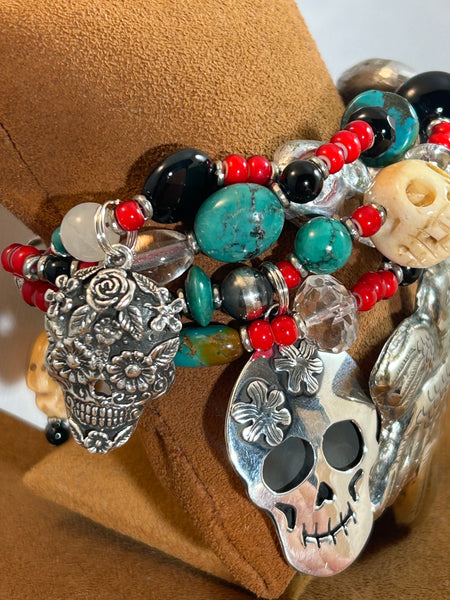 Day of the Dead Charm Bracelet by Kim Yubeta.