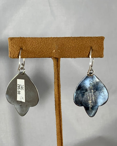 Leaf and Turquoise Earrings by Anne Forbes