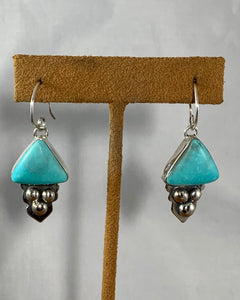 Turquoise Triangle Earrings by Anne Forbes