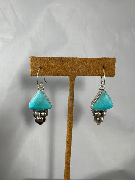 Turquoise Triangle Earrings by Anne Forbes