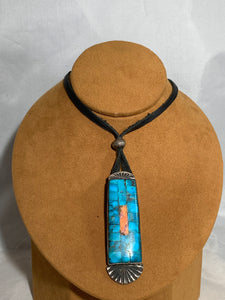 Blue Gem Mosaic Pendant Necklace by Jock Favour