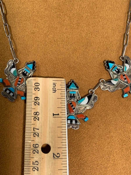 Vintage Knife Wing Zuni Necklace by Lambert Homer