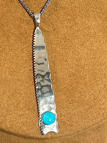 Hammered Silver Pendant by Clif Doran