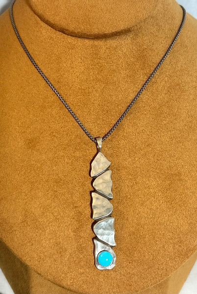 Hammered Silver Pendant by Clif Doran