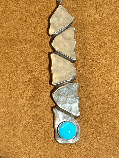 Hammered Silver Pendant by Clif Doran