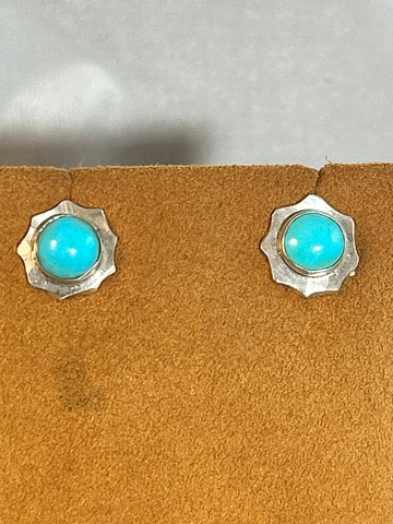 Turquoise Stud Earrings by Clif Doran