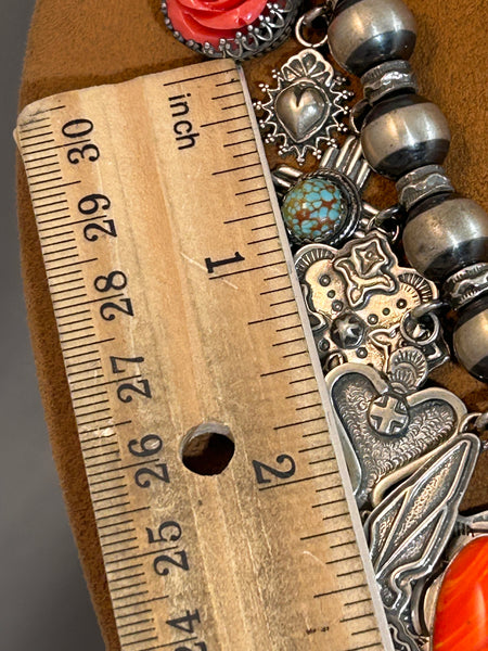 Heart, Flower, Cross and Charm Necklace by Gregory Segura
