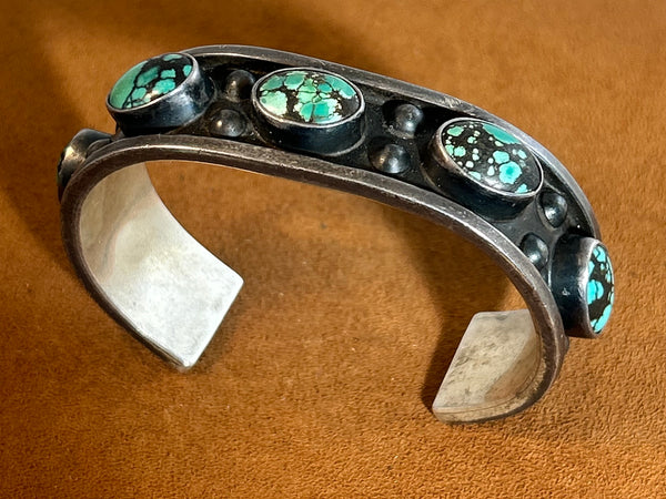 Vintage Green Turquoise Cuff (Circa 1960s)