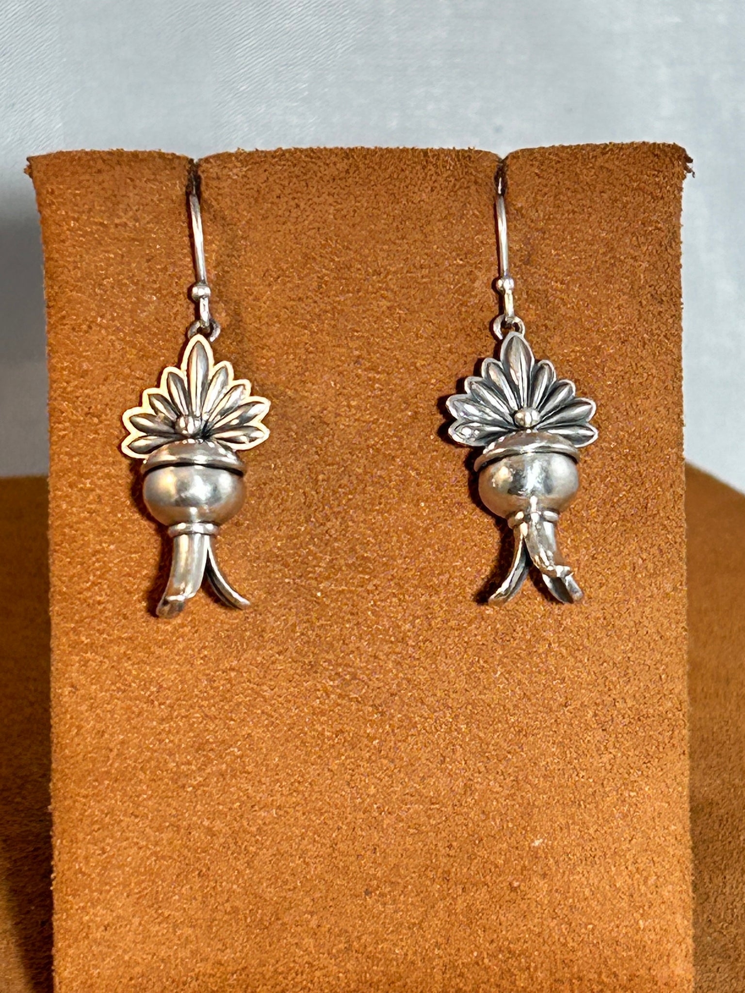 Stamped Blossom Earrings by Dennis Hogan