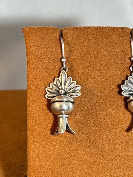 Stamped Blossom Earrings by Dennis Hogan