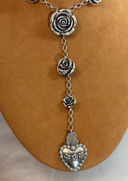 Rose Garden Lariat Necklace by Gregory Segura