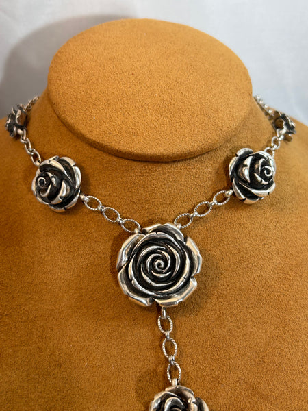 Rose Garden Lariat Necklace by Gregory Segura