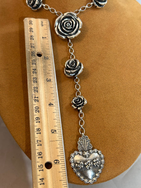 Rose Garden Lariat Necklace by Gregory Segura
