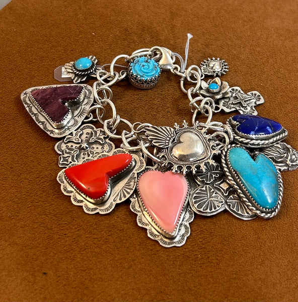 Heart Charm Bracelet By Gregory Segura